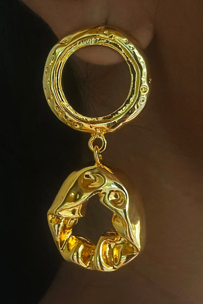 Ring Pebble Danglers 