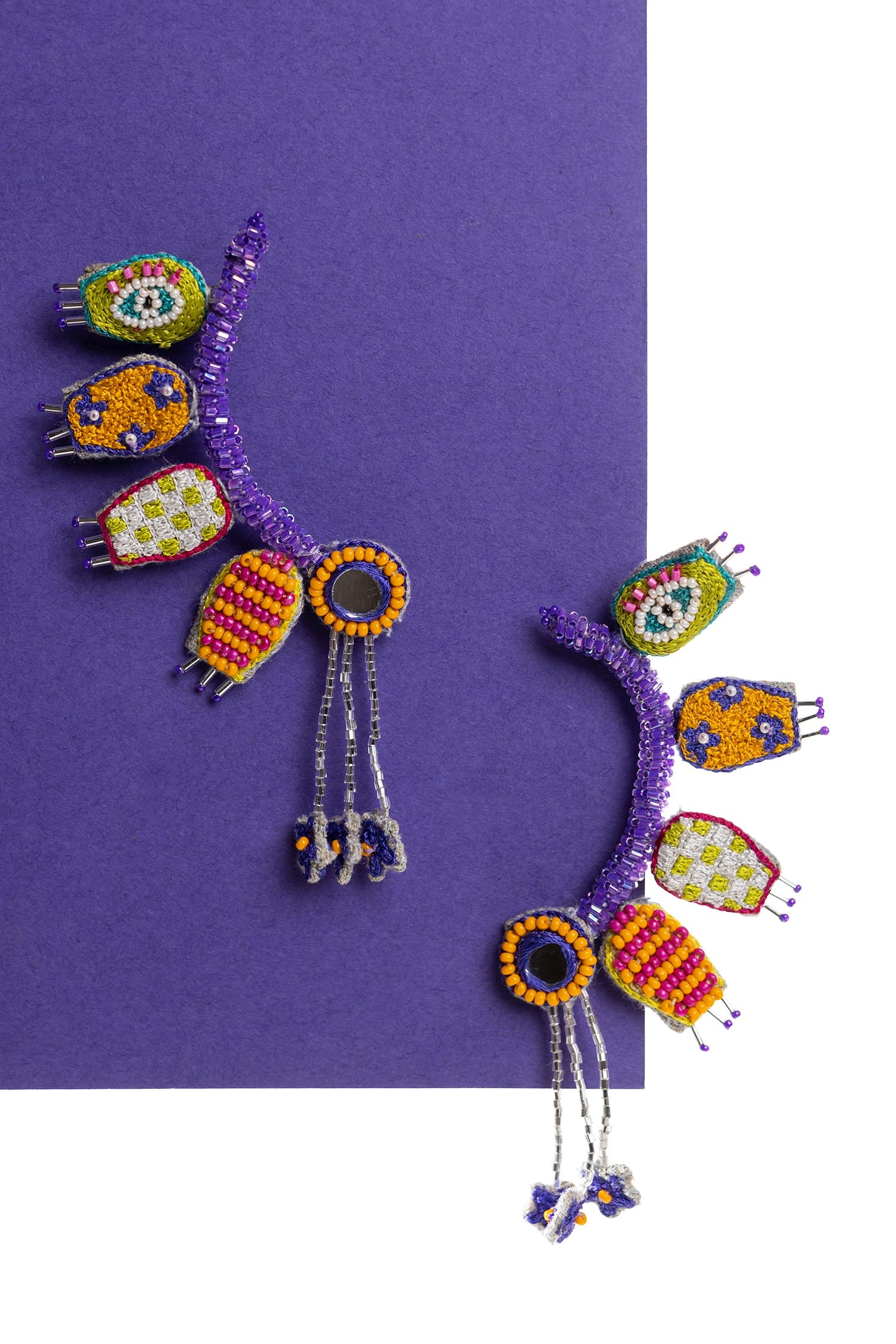 Boh Bead Embellished Handcrafted Earrings 