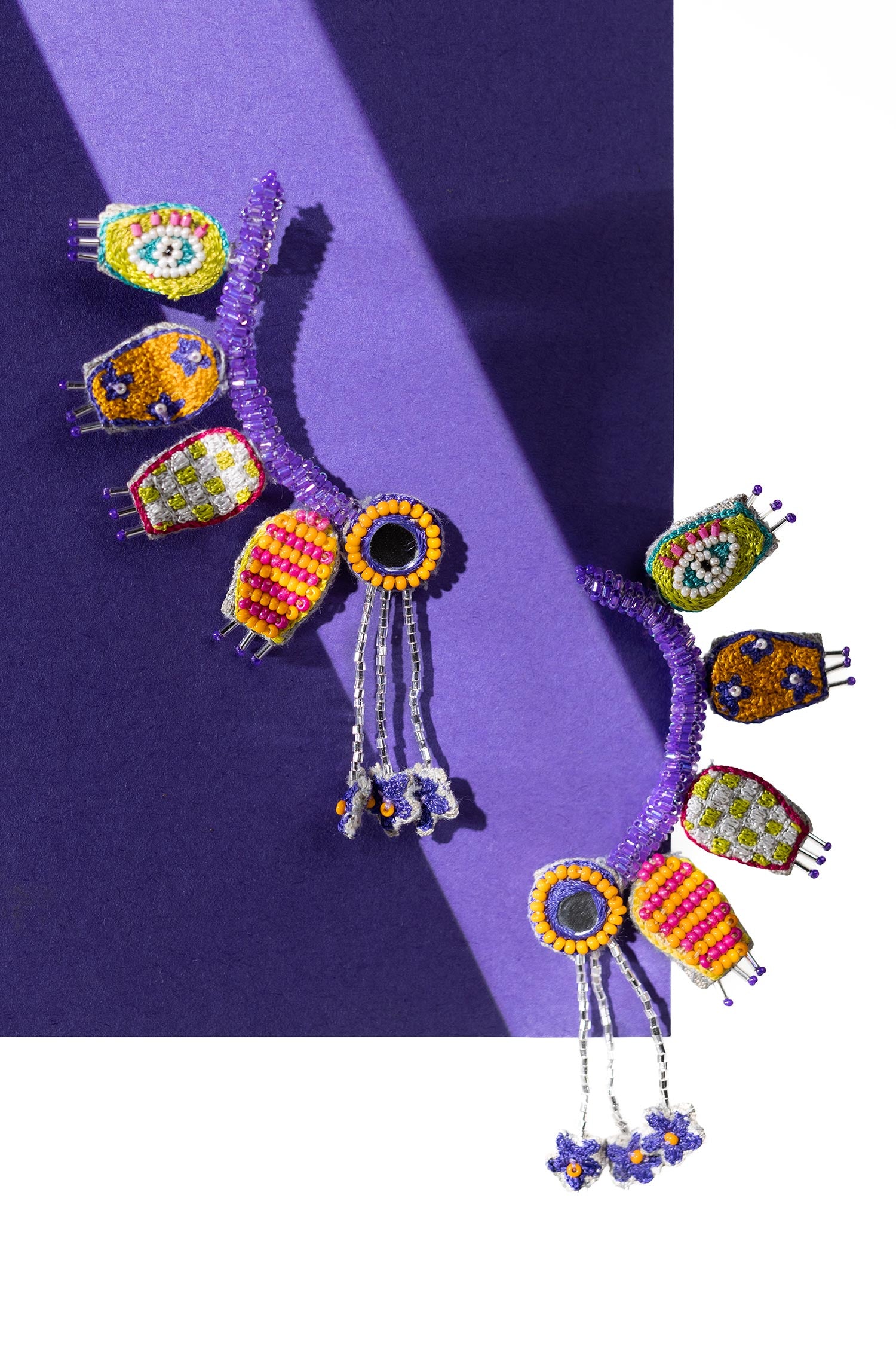 Boh Bead Embellished Handcrafted Earrings 