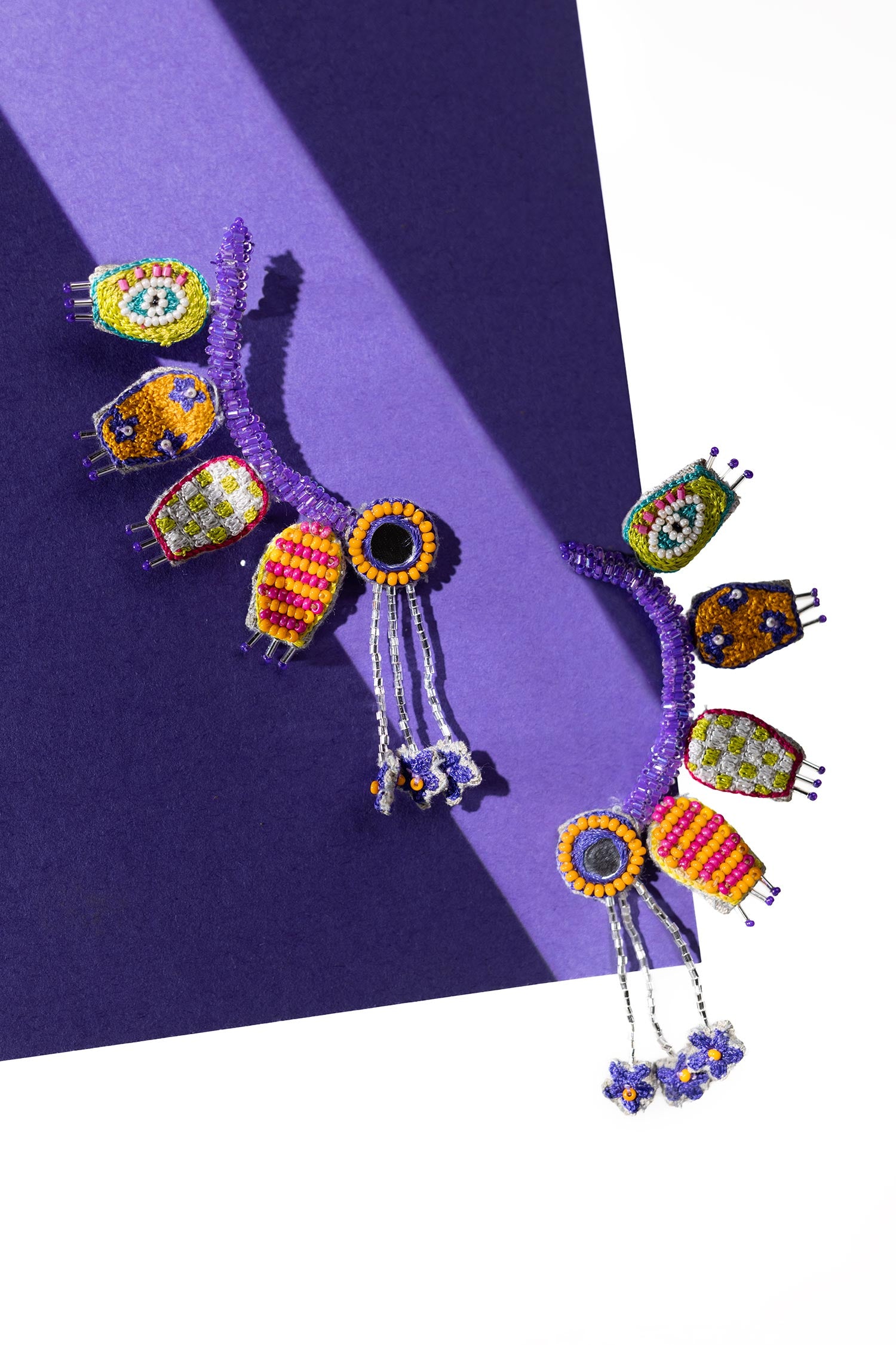 Boh Bead Embellished Handcrafted Earrings 