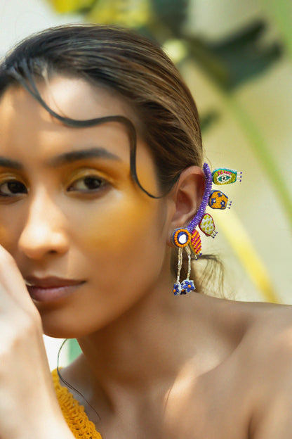 Boh Bead Embellished Handcrafted Earrings 