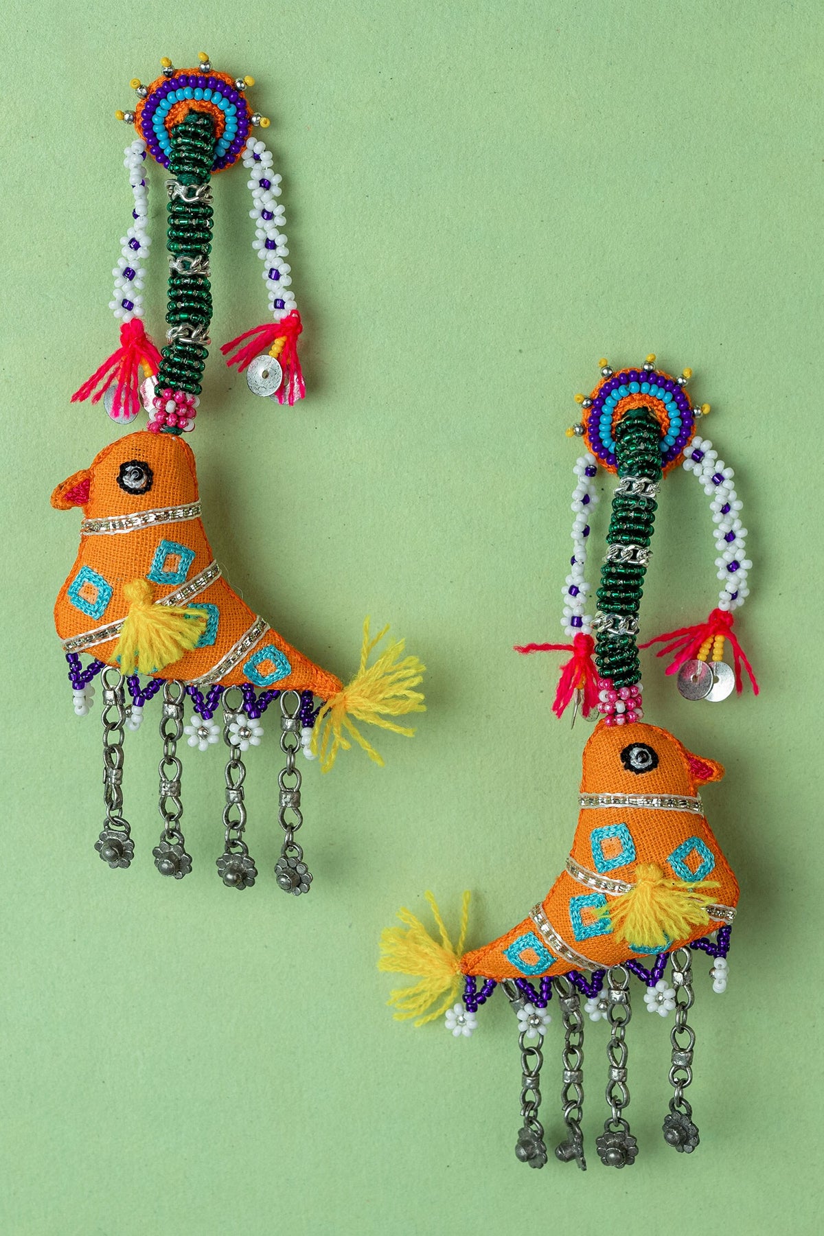 Fafa Sparrow Bead Embellished Earrings 
