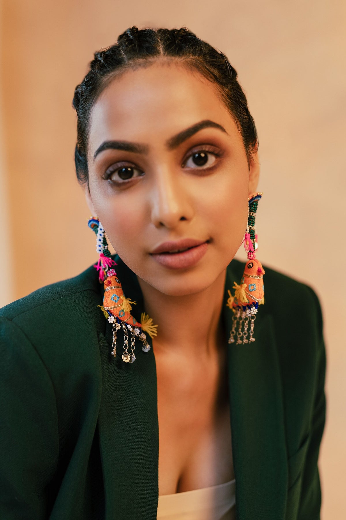 Fafa Sparrow Bead Embellished Earrings 