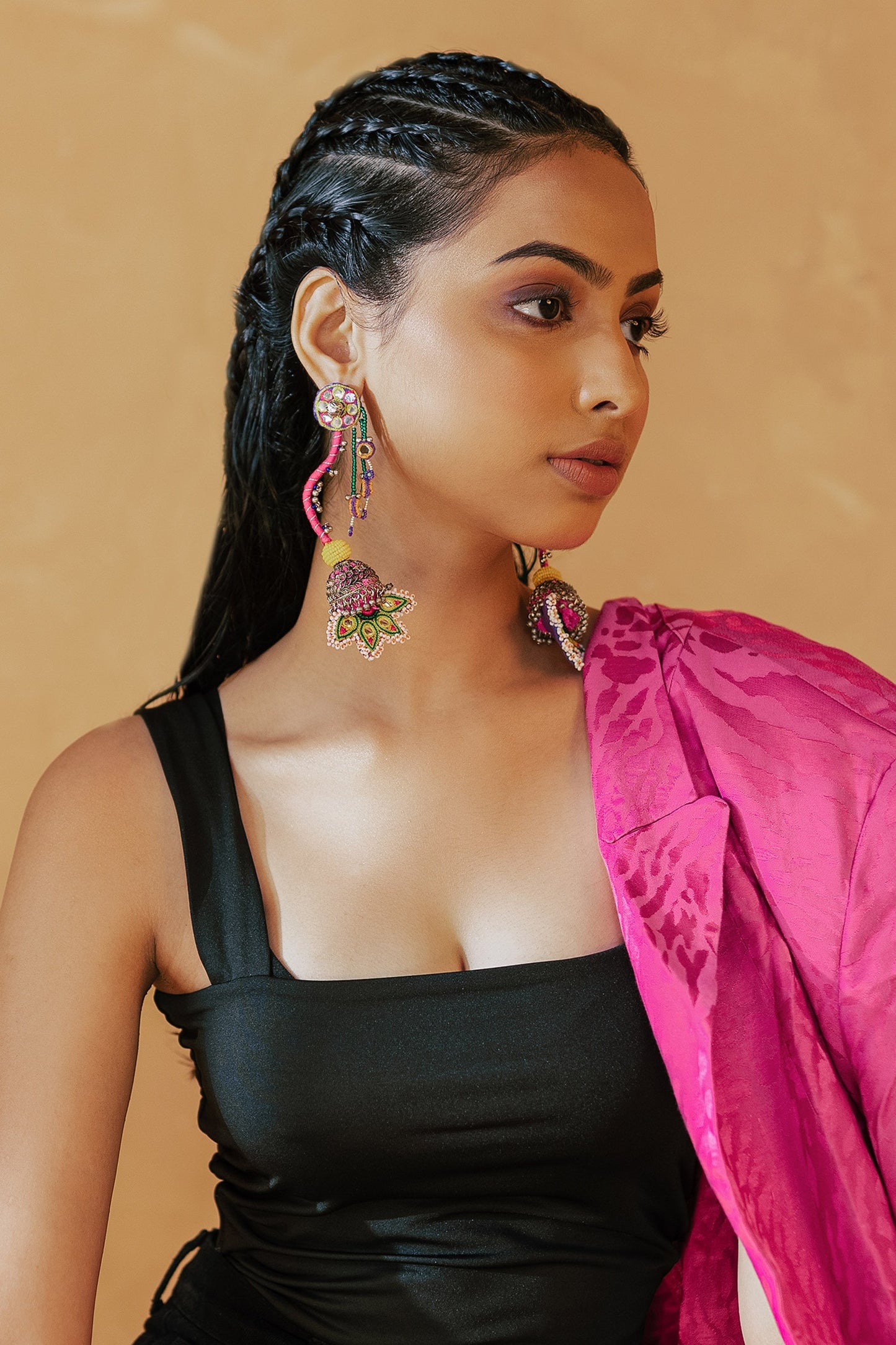 Haaiissh Embroidered Earrings 