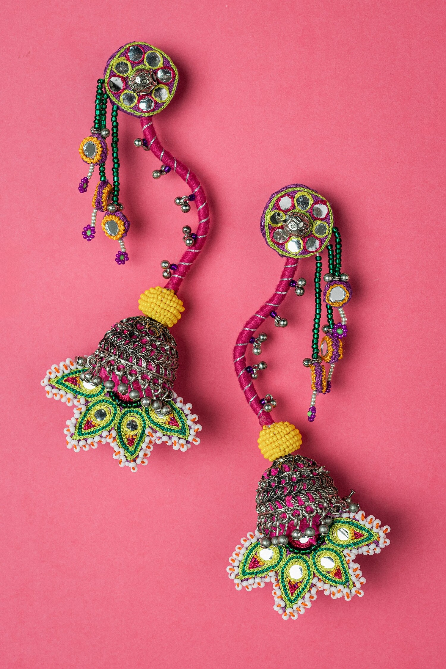 Haaiissh Embroidered Earrings 