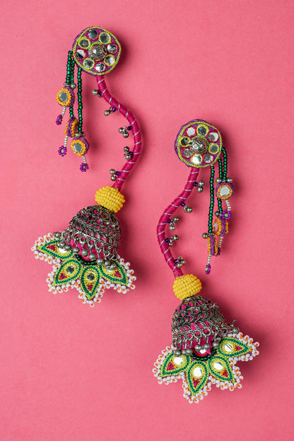 Haaiissh Embroidered Earrings 