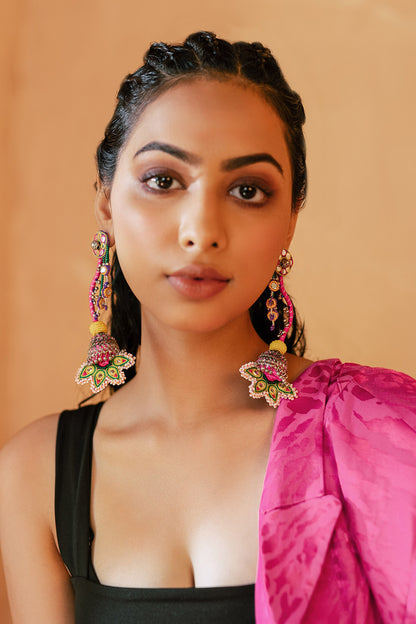 Haaiissh Embroidered Earrings 