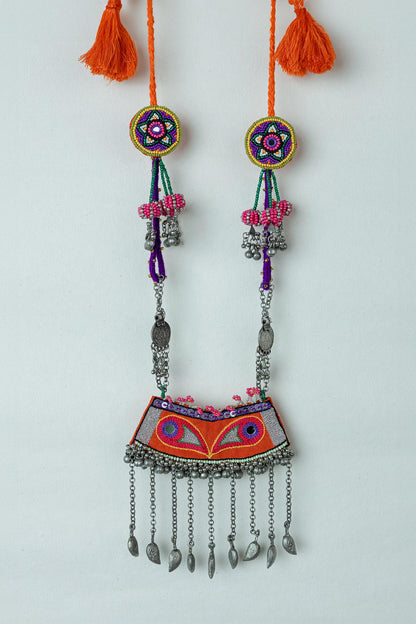 Jokham Embroidered Boho Necklace 