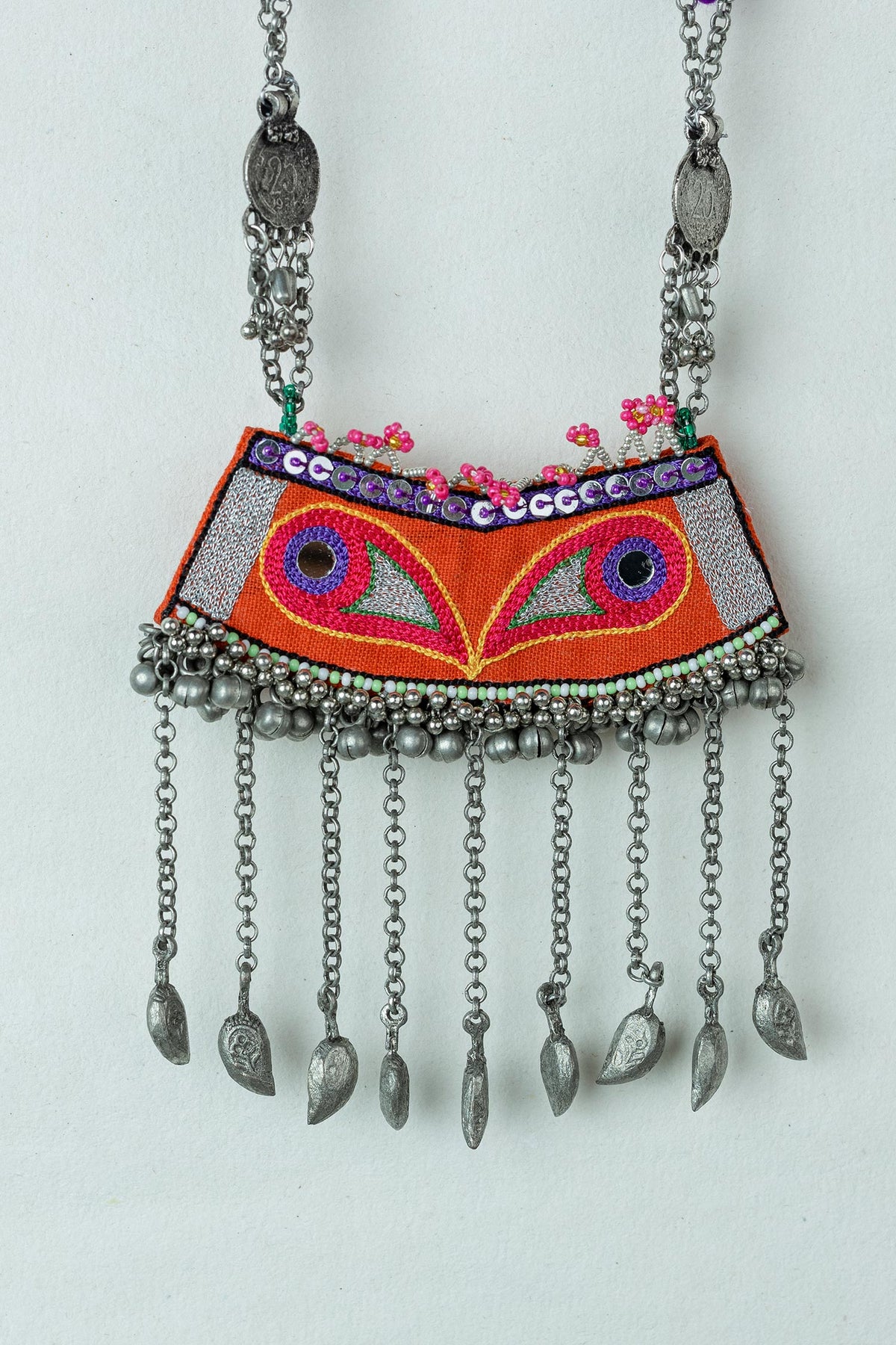 Jokham Embroidered Boho Necklace 