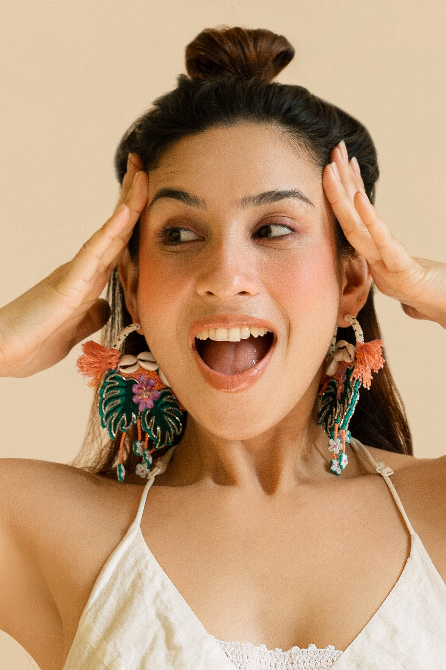 Le Morne Embroidered Earrings 