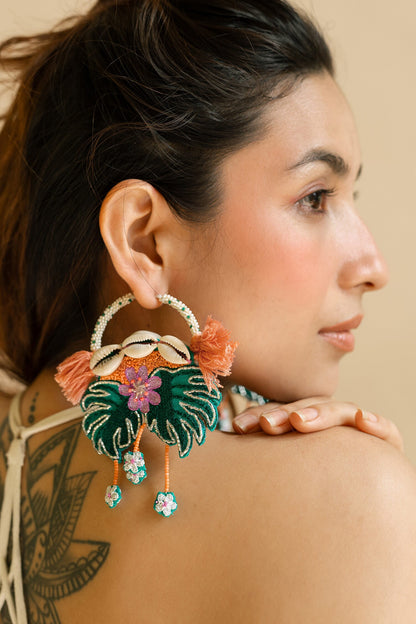 Le Morne Embroidered Earrings 