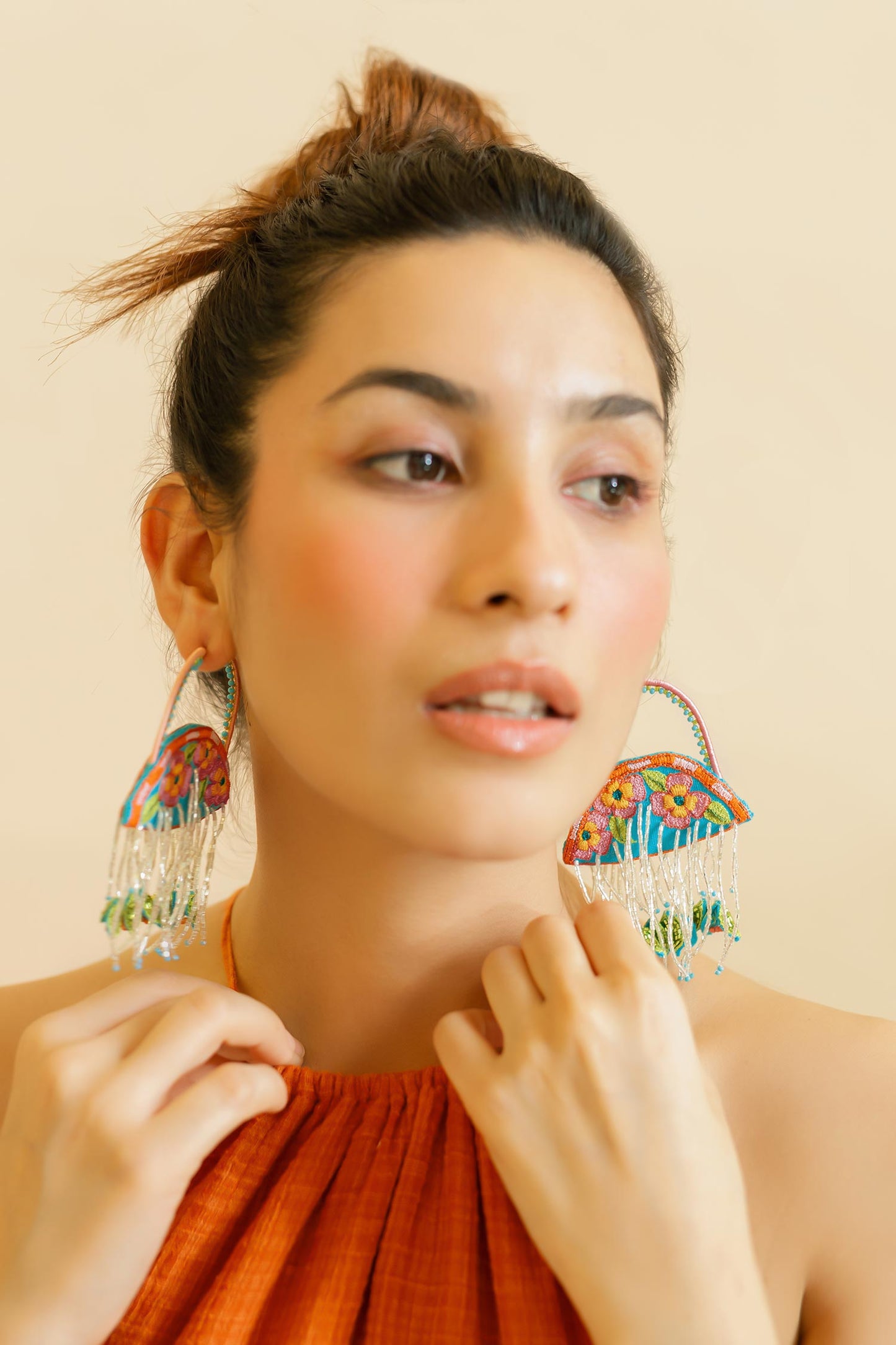 Tulum Embroidered Earrings 