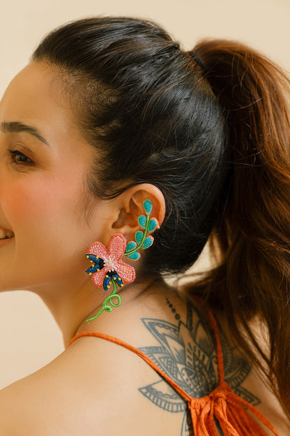 Tahiti Embroidered Ear Cuffs 