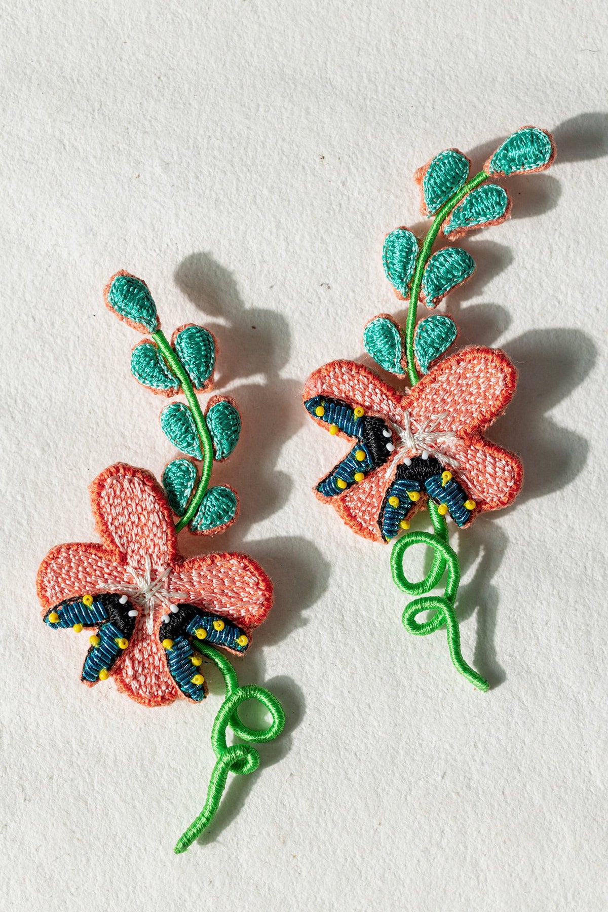 Tahiti Embroidered Ear Cuffs 