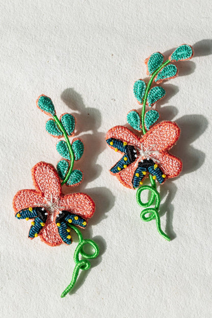 Tahiti Embroidered Ear Cuffs 