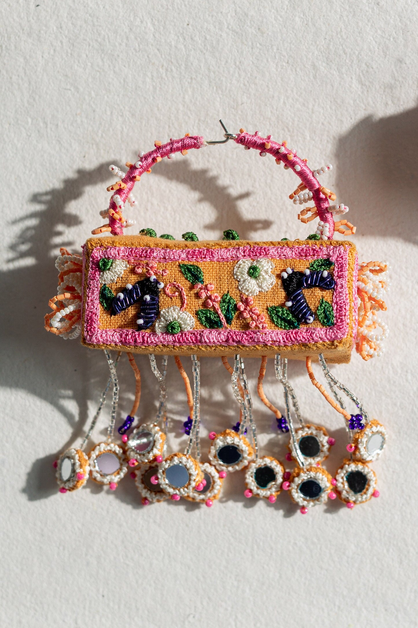 Maldives Cuboid Embroidered Earrings 