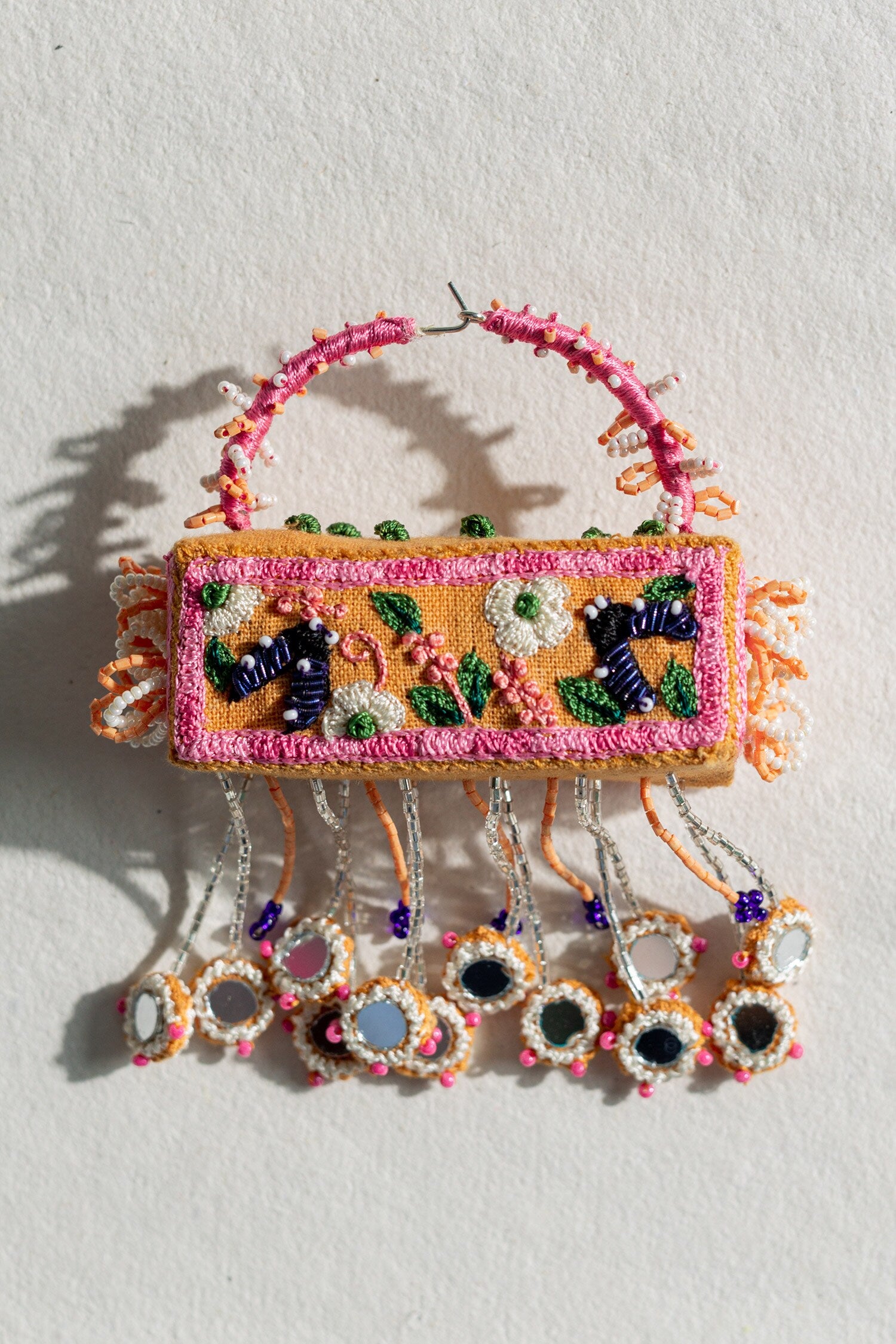 Maldives Cuboid Embroidered Earrings 