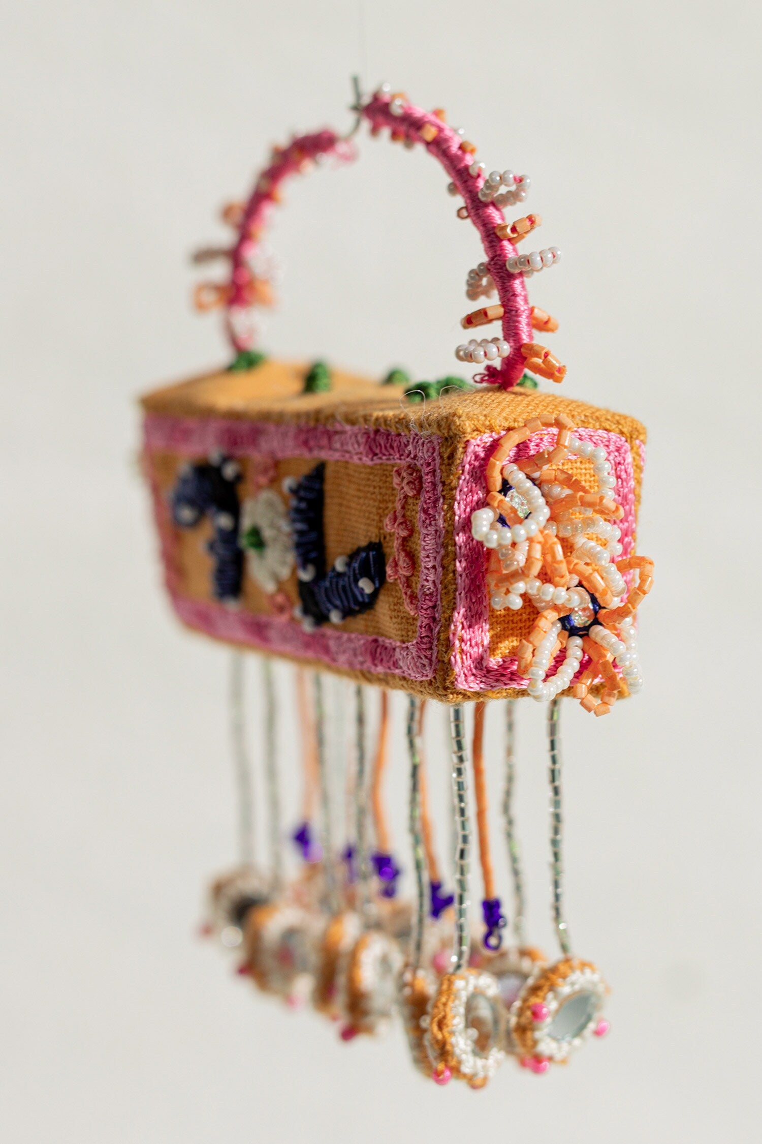 Maldives Cuboid Embroidered Earrings 