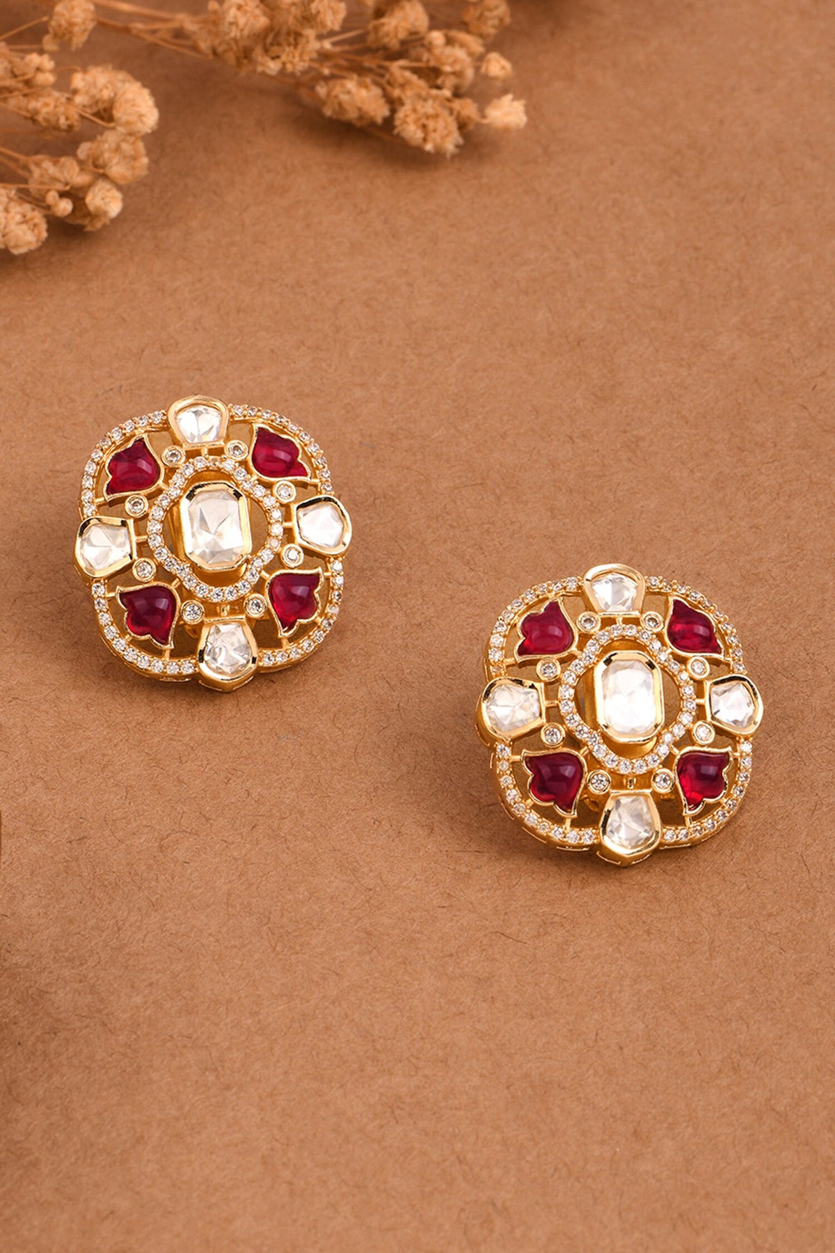 Floral Shaped Stud Earrings 