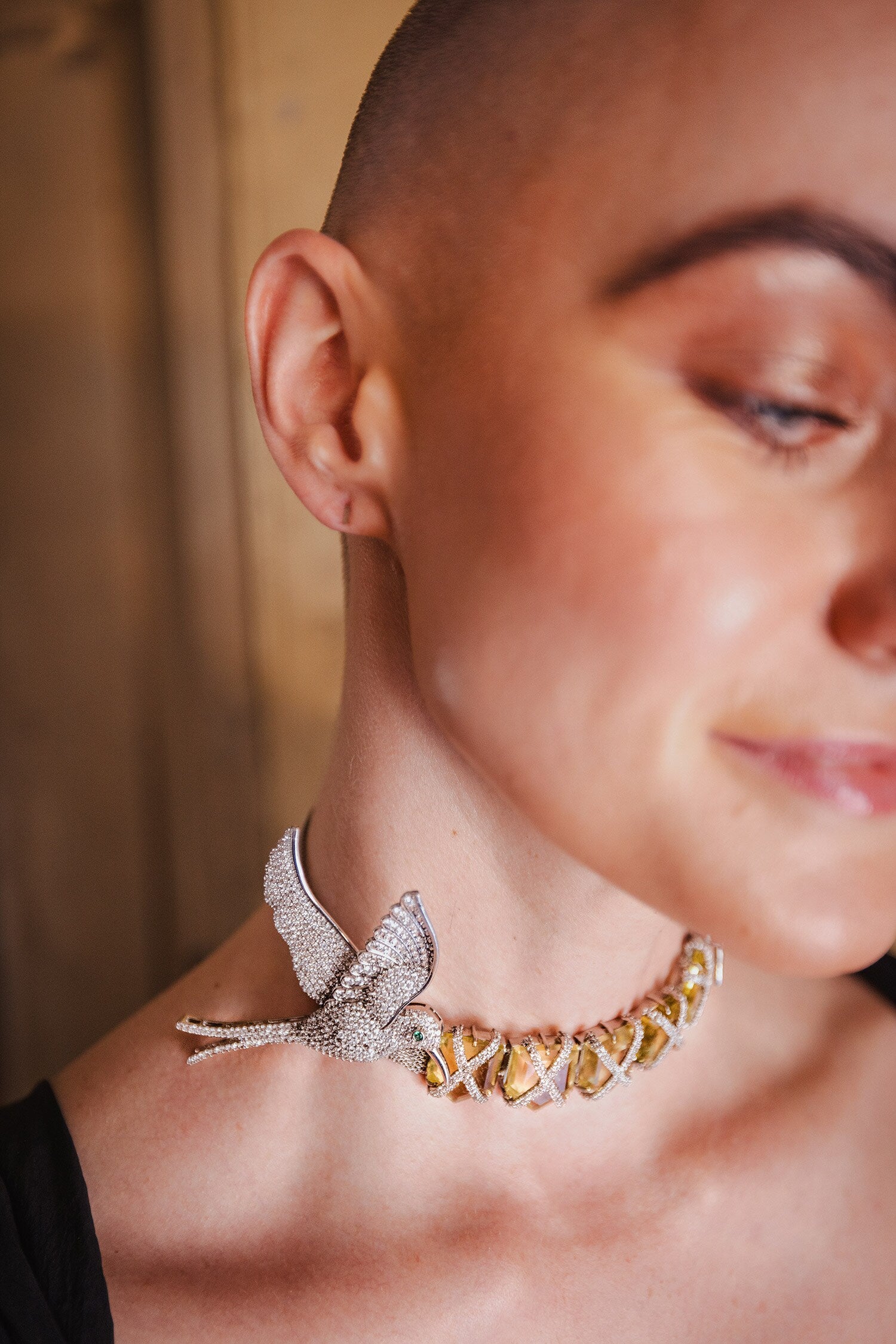Peacemaker Studded Lemon Quartz Choker 