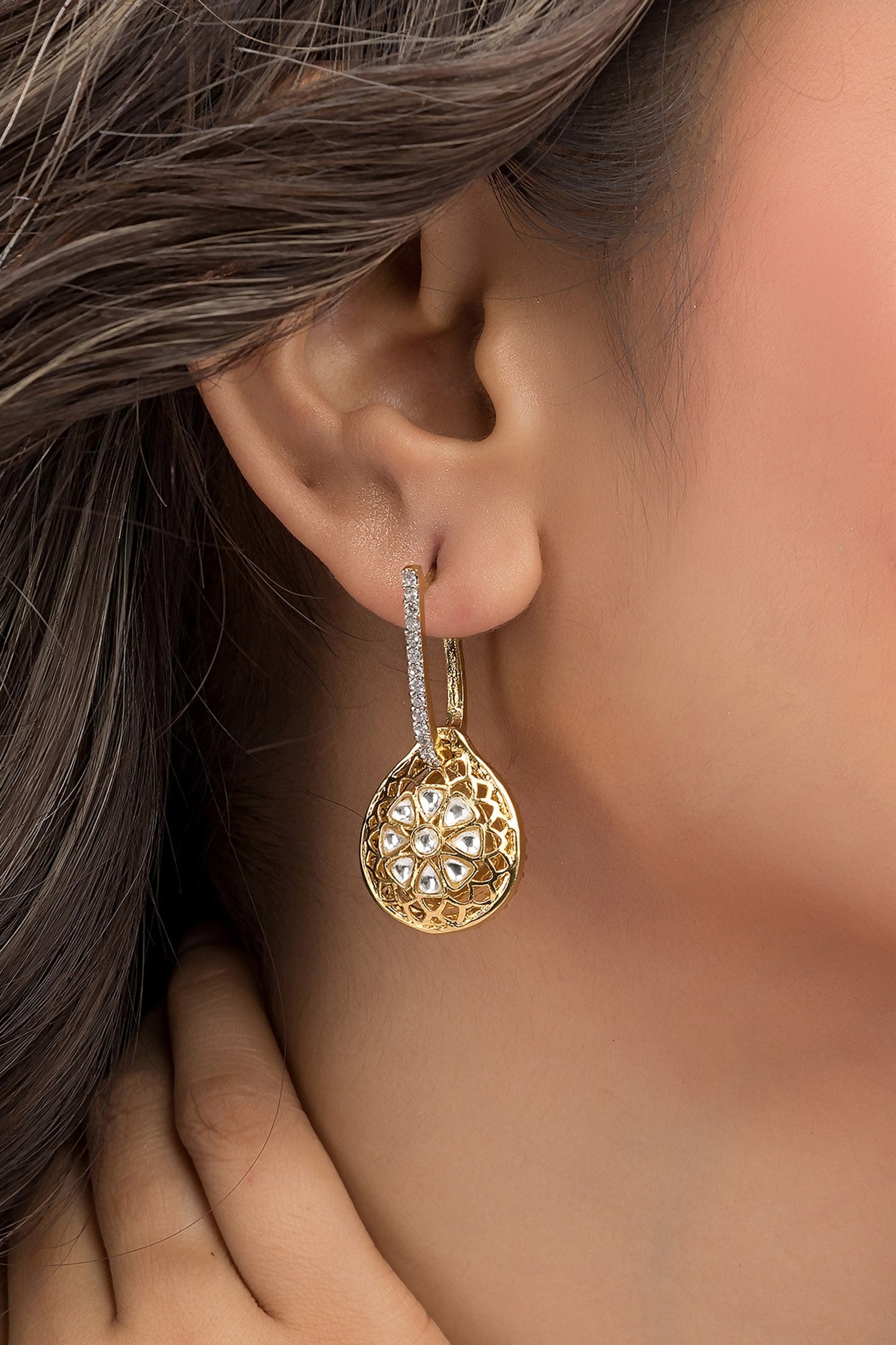 Geetika Tear Drop Shaped Danglers 
