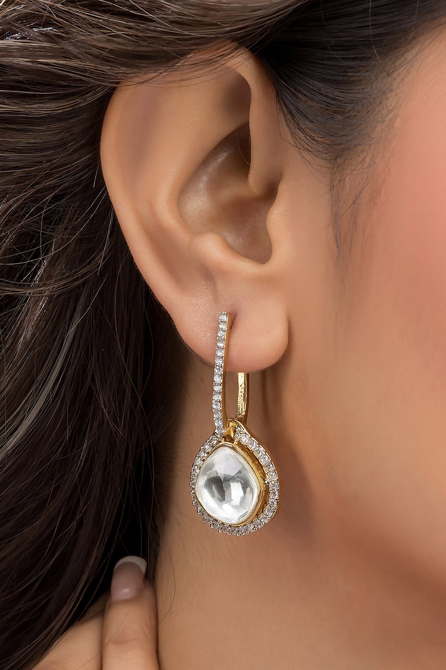 Geetika Tear Drop Shaped Danglers 