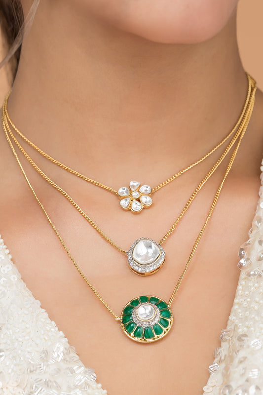 Husna Floral Layered Chain Necklace 