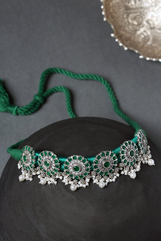 Onyx Embellished Bahar Choker 