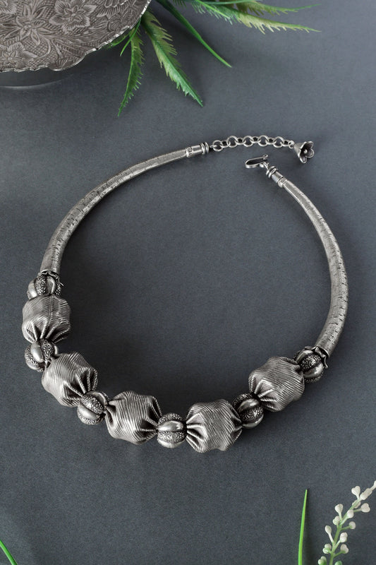 Tribal Bead Embellished Choker 