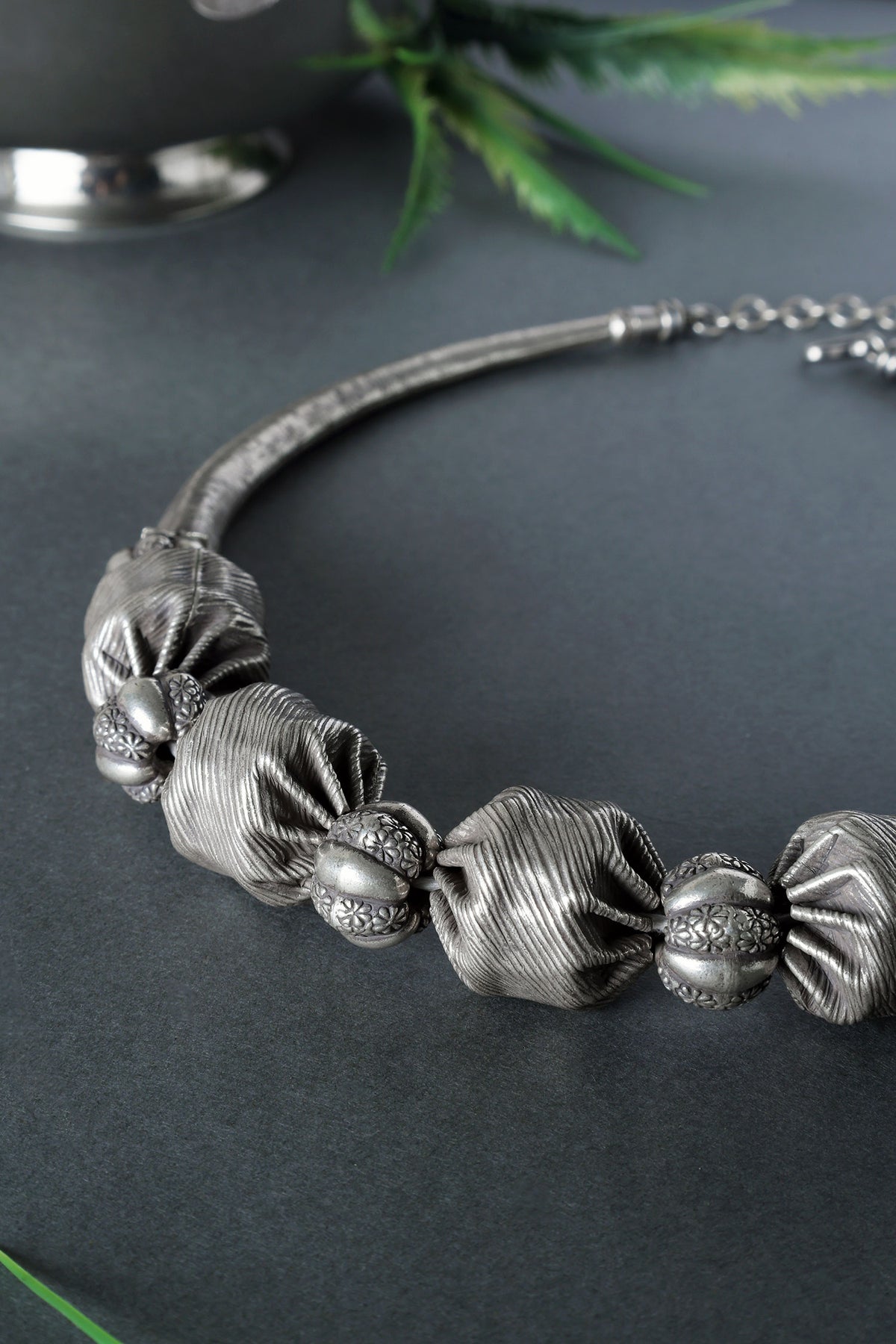 Tribal Bead Embellished Choker 