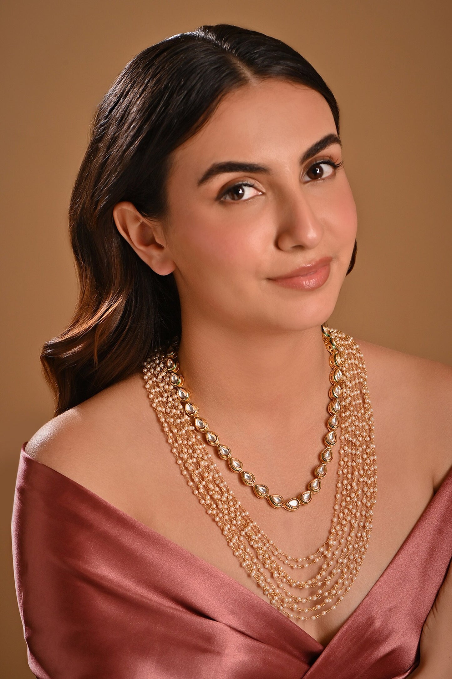 Pearl Chain Layered Necklace- Set of 2 