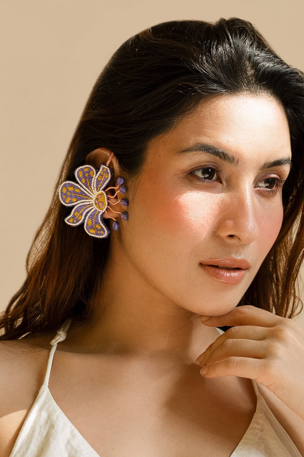 Matira Embroidered Ear Cuffs 
