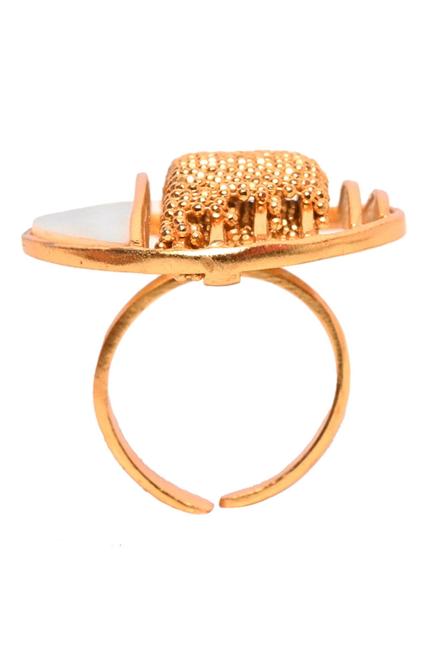 Textured Moon Ring 