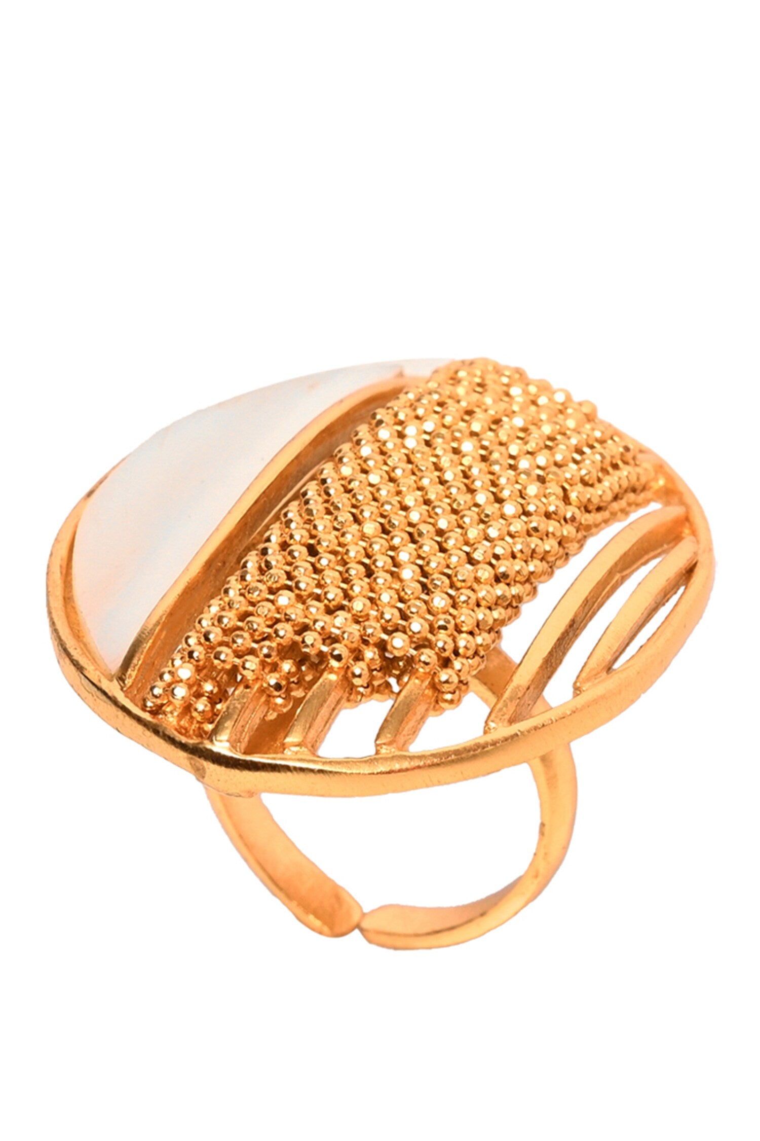 Textured Moon Ring 