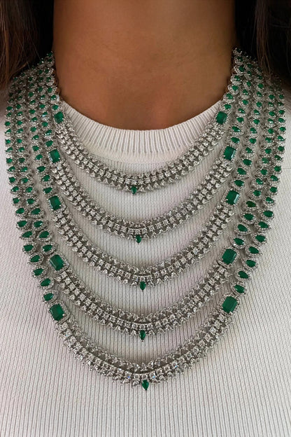 Five Layered Embellished Necklace Set 