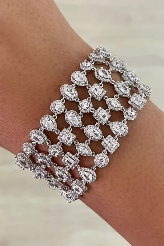 Four Layered Geometric Bracelet 
