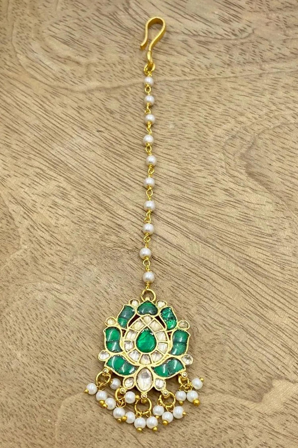 Turvi Kundan Polki Maangtikka 