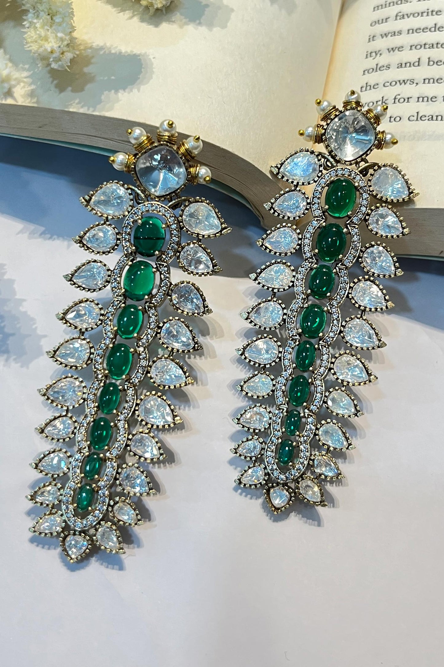 Kundan Studded Dangler Earrings 