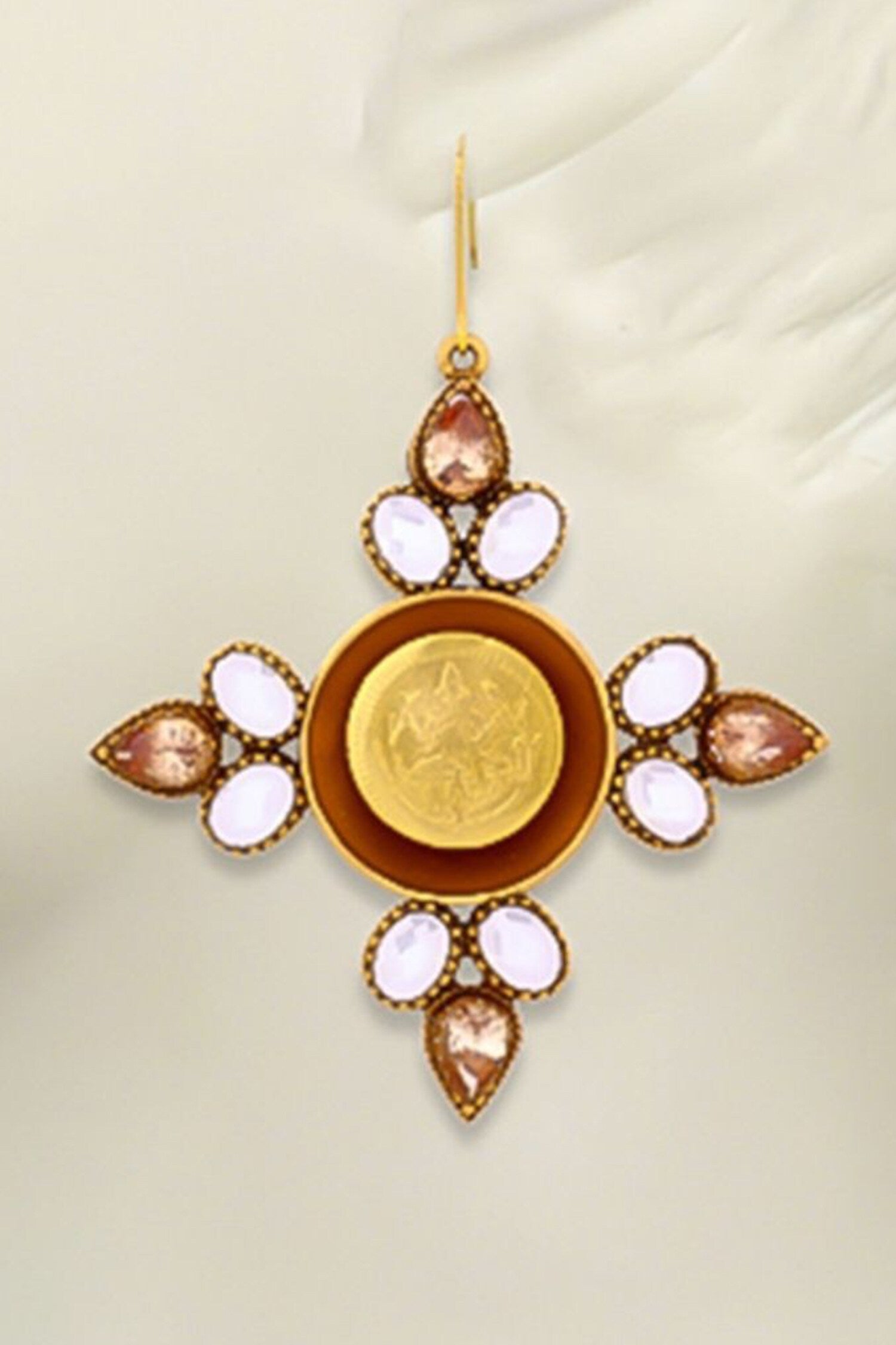 Crystal Stone Embellished Earrings 