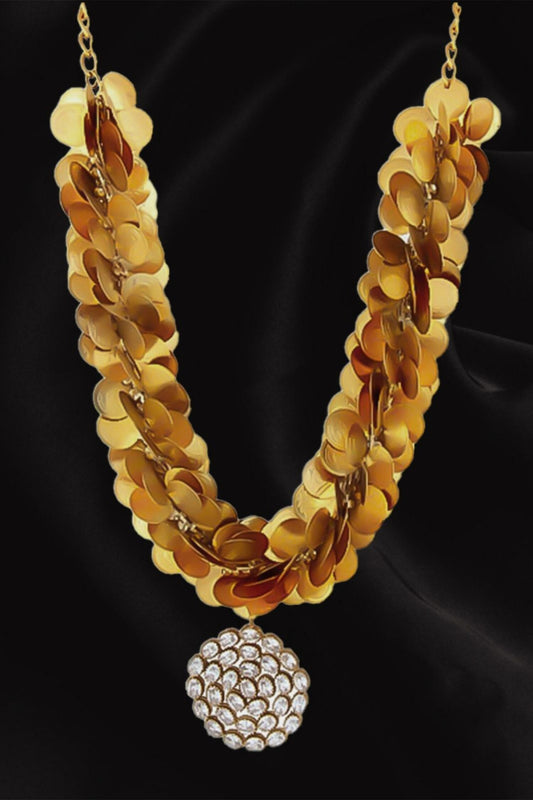 Embossed Coin Cluster Necklace 