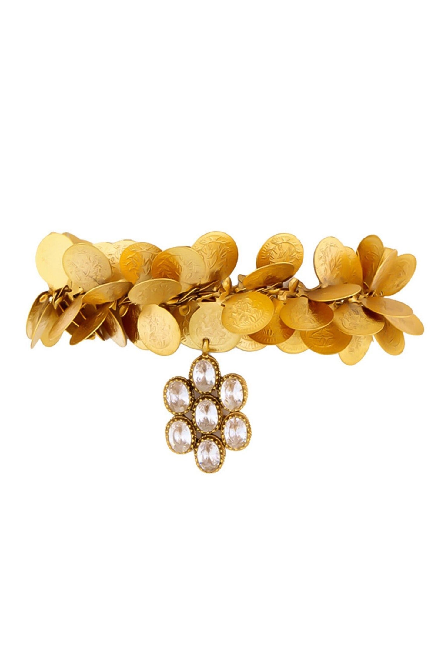 Embossed Coin Cluster Choker 