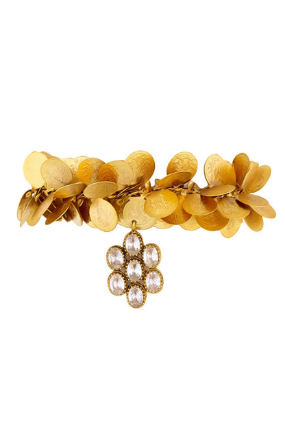 Embossed Coin Cluster Choker 