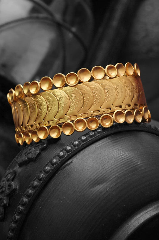 Layered Coin Embellished Cuffs 