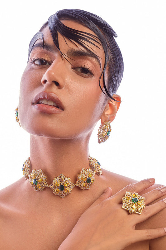 Royal Radiance Crystal Embellished Choker 