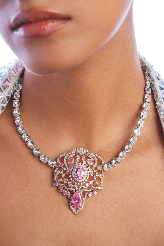 Sweet Serenade Crystal Embellished Pendant Necklace 