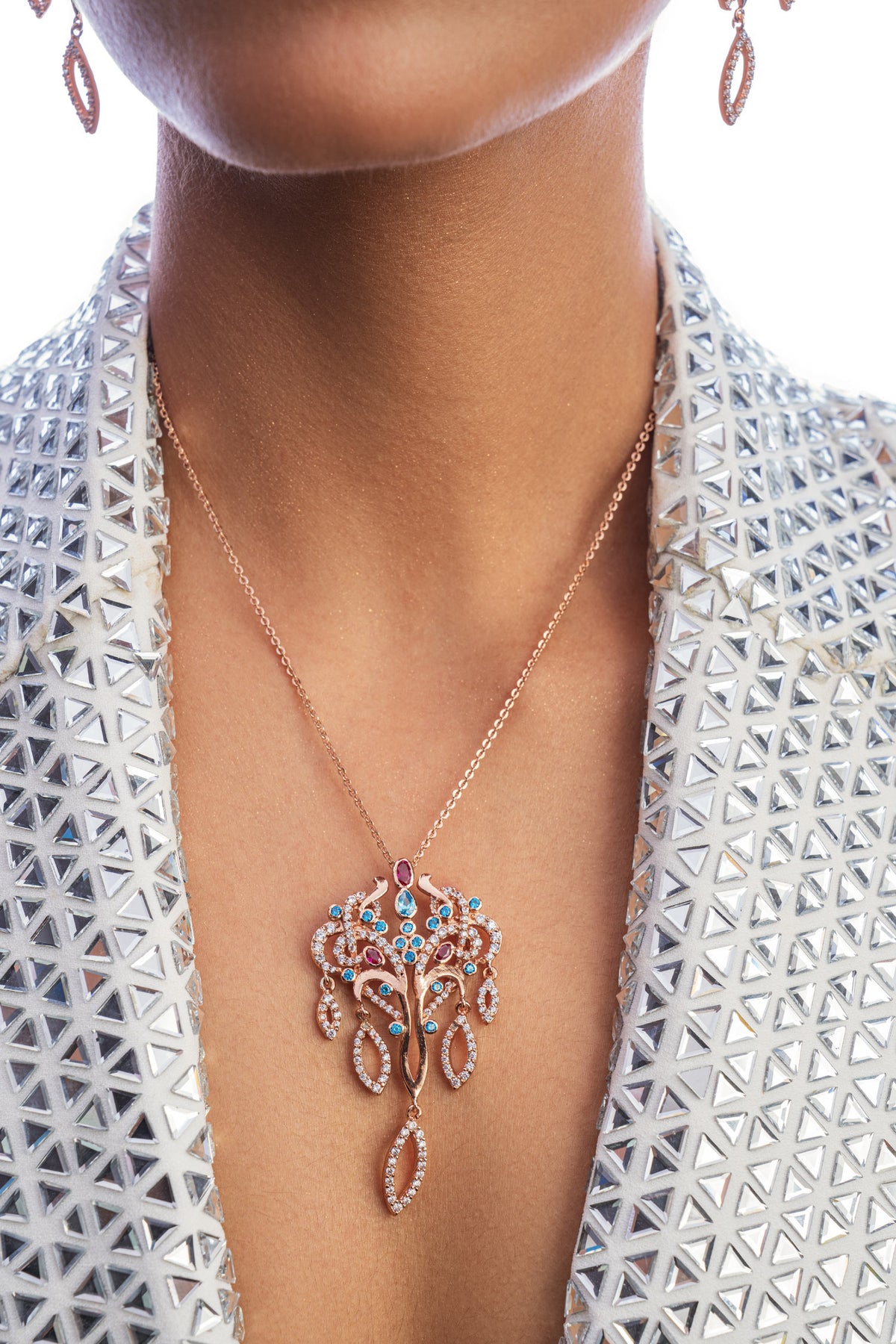 Under The Stars Crystal Embellished Pendant Necklace 