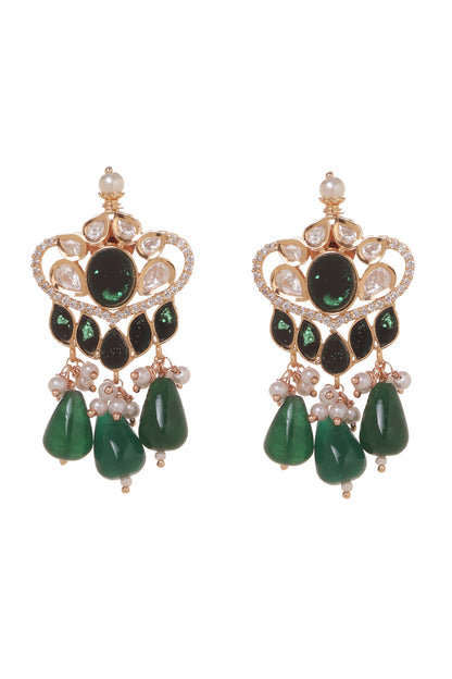 Misha Kundan Embellished Choker Set 