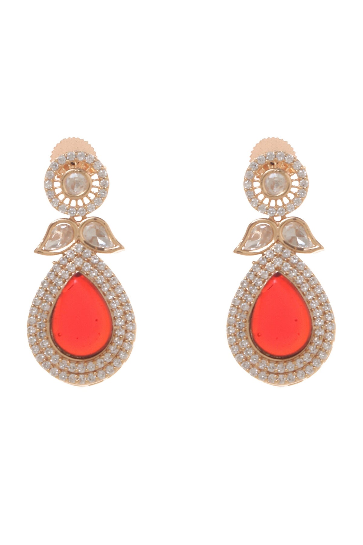 Meena Floret Carved Necklace Set 