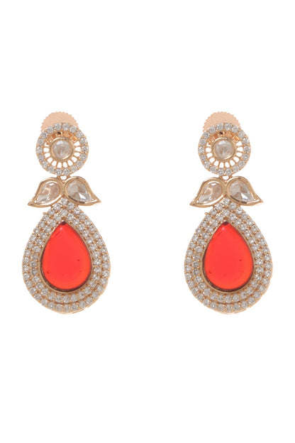 Meena Floret Carved Necklace Set 