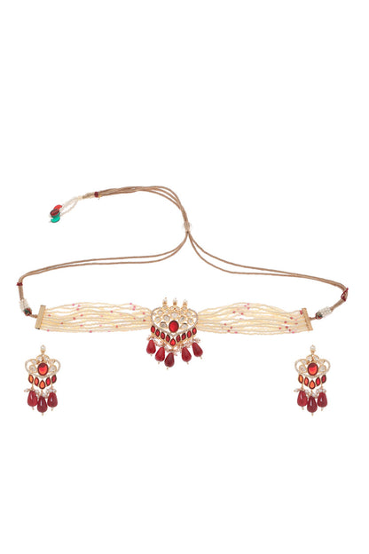 Amara Kundan Embellished Choker Set 